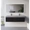 Castello Usa Thames 60-inch Black Vanity Set with Gray Top and Black Handles CB-MC-60BLK-BL-20146-GR - alternate 3